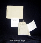 Sample Bags, 4"x6", Cotton, Printed Tag