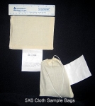 Sample Bags, 5"x7", Cotton, Printed Tag