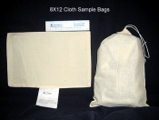 Sample Bags, 8"x12", Cotton, Blank Tag