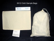 Sample Bags, 8"x12", Cotton, Printed Tag