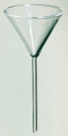 Funnel Borosilicate Glass, long stem, 75mm
