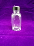 Bottle, Square Clear Glass, 2 oz