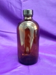 Bottle, Round Amber Glass, 8 oz / 250 ml 